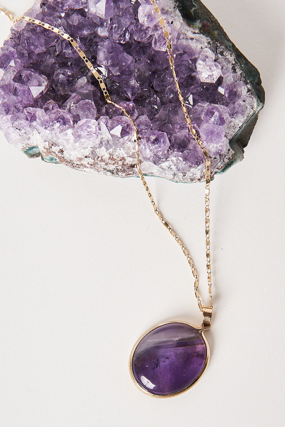 Amethyst Flower Necklace with Faceted Amethyst – RKNYC